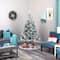 7ft. Unlit Flocked Rock Springs Spruce Artificial Christmas Tree